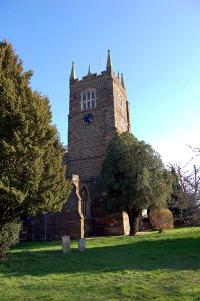 The west tower of Blunham church in March 2007